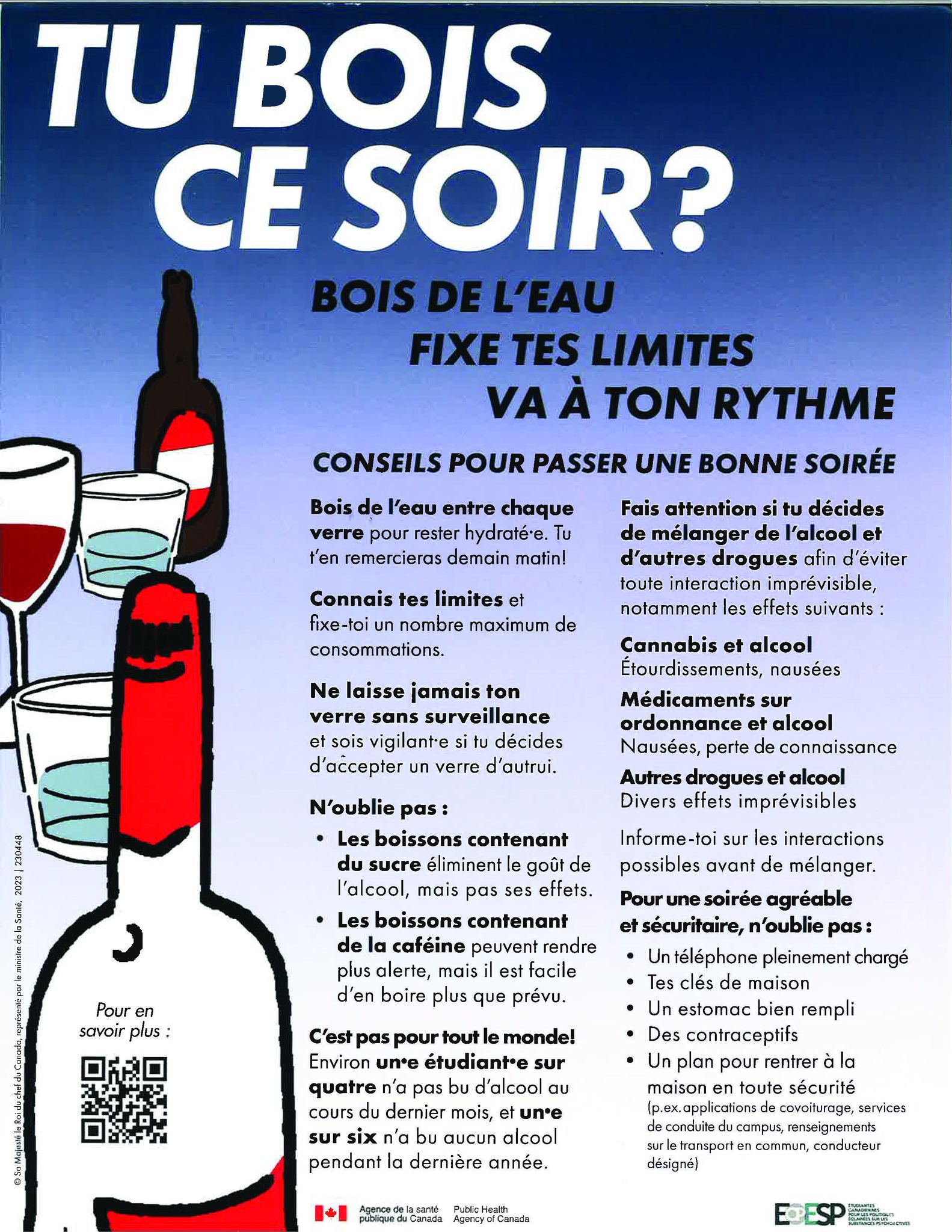 Affiche de sensibilisation « Tu bois ce soir ? »